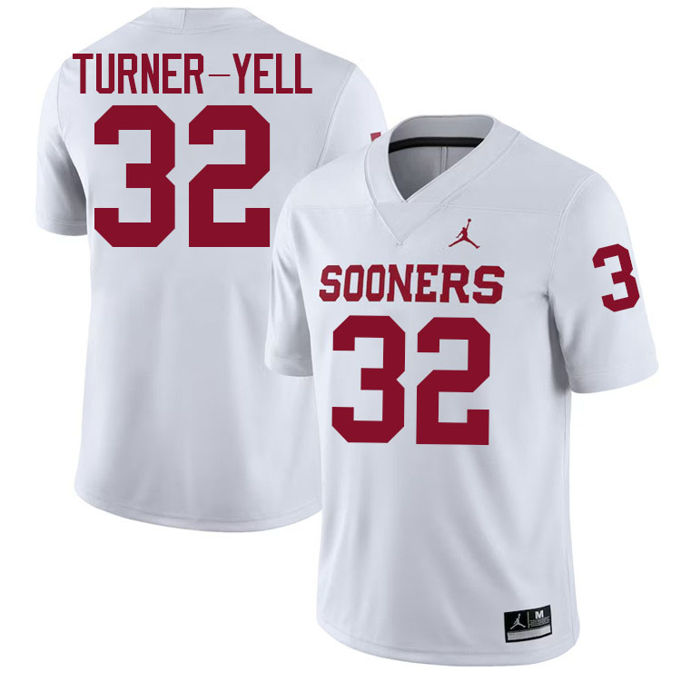 Delarrin Turner-Yell Oklahoma Sooners Jersey,Oklahoma Sooners Football Uniforms,Jersey-White